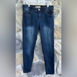 Democracy Ab Technology Jeans Sz 10 Mid Rise Cropped Dark Wash Slimming Stretch